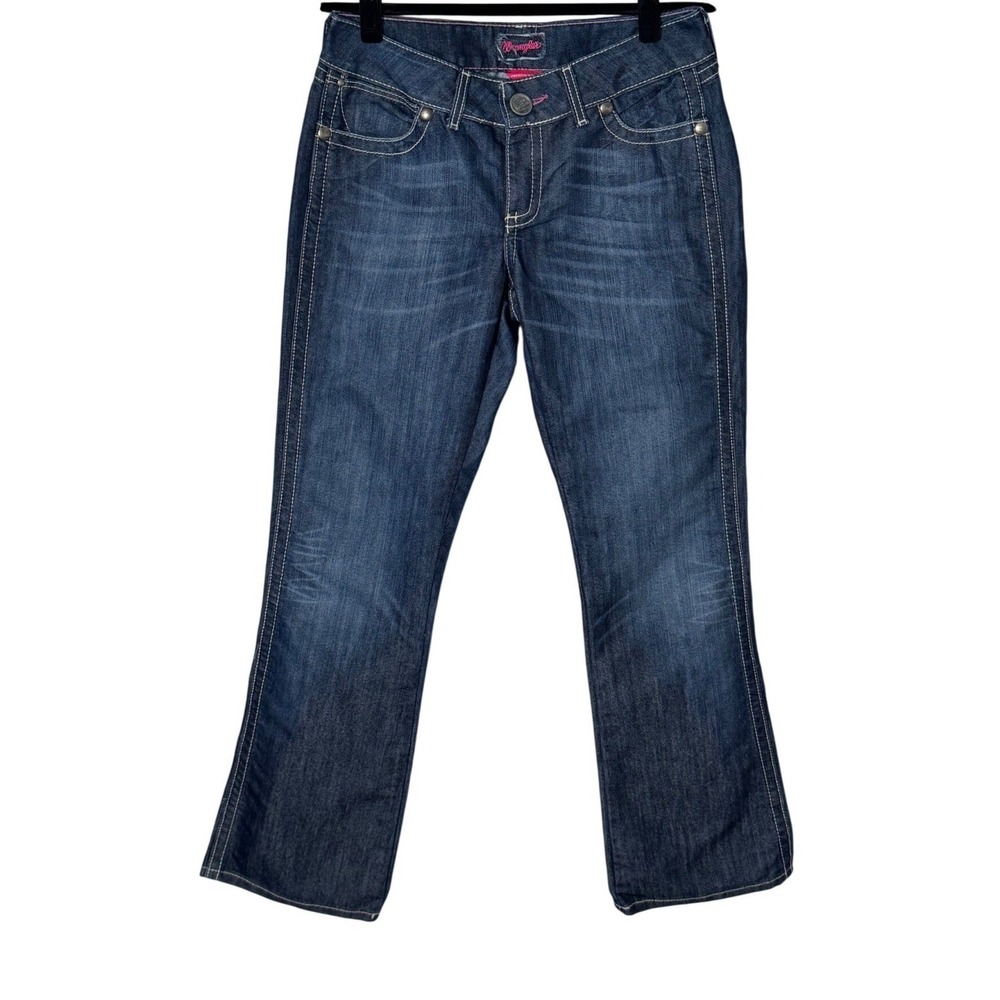 Wrangler Premium Patch Womens Bootcut‎ Jeans Dark Wash Size 7/8x32